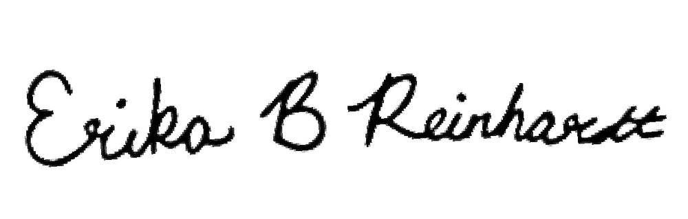 Erika Reinhardt signature